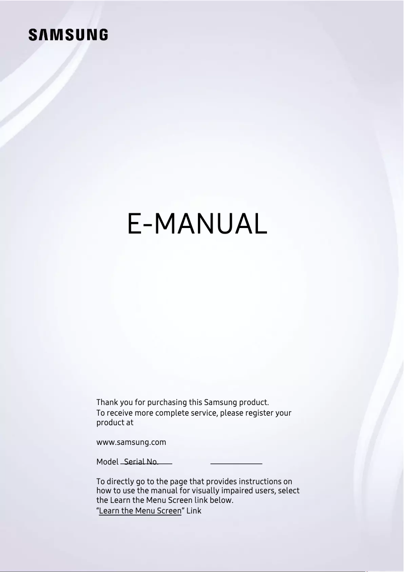 Página 1 del manual Manual de usuario Samsung UN65TU6080F