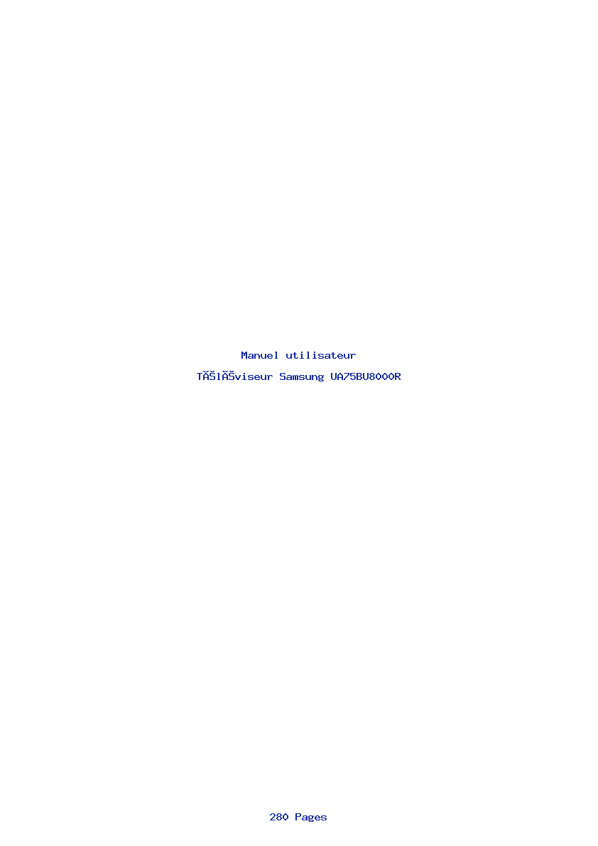 Page 1 de la notice Manuel utilisateur Samsung UA75BU8000R