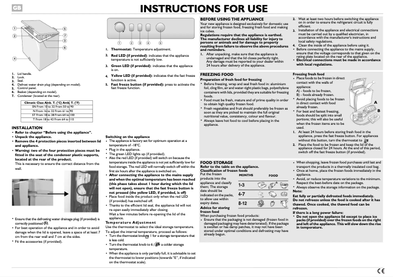 Page 1 of the manual User Manual Whirlpool AFG 6102-B WP