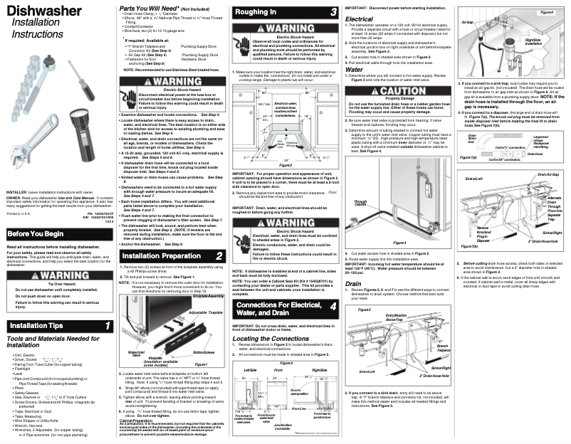 Page 1 of the manual Installation Guide Frigidaire FGID2466Q