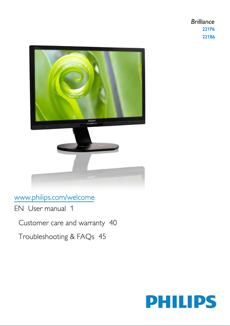 Página 1 del manual Manual de usuario Philips 221P6