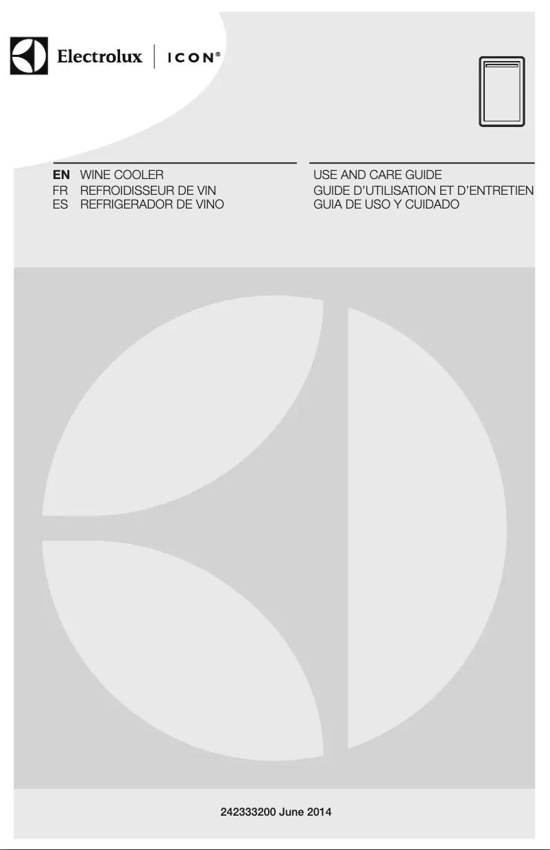 Page 1 de la notice Manuel utilisateur Electrolux ICON E24WC50QS
