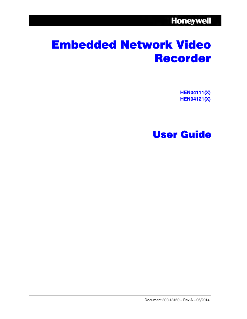 Page 1 de la notice Manuel utilisateur Honeywell HEN04111