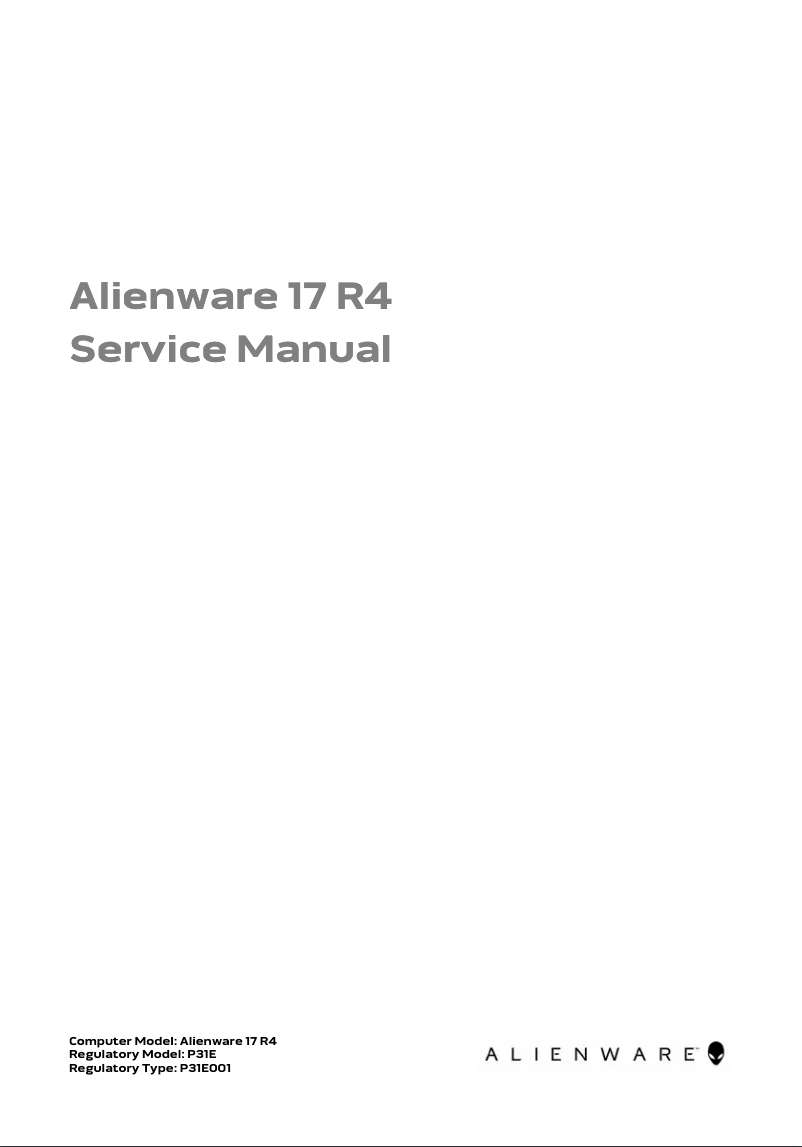 Page 1 de la notice Manuel utilisateur Alienware 17 R4