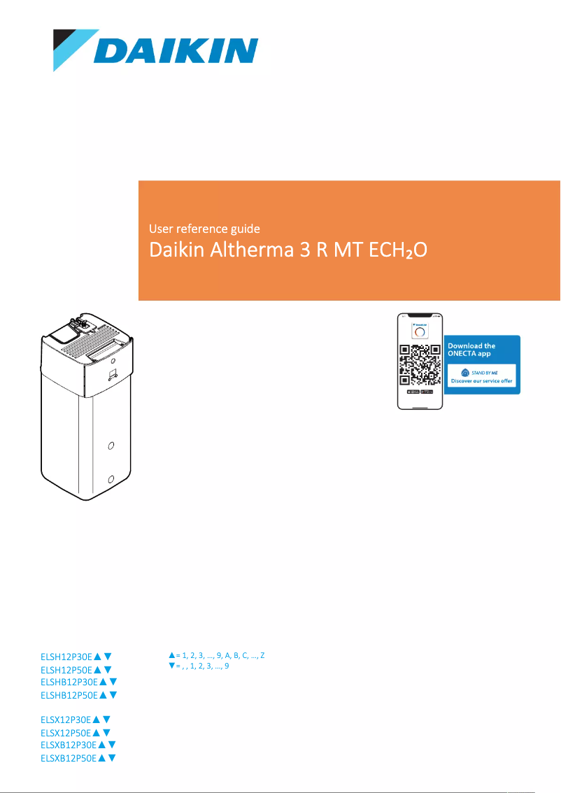 Page 1 de la notice Manuel utilisateur Daikin ELSX12P30EF