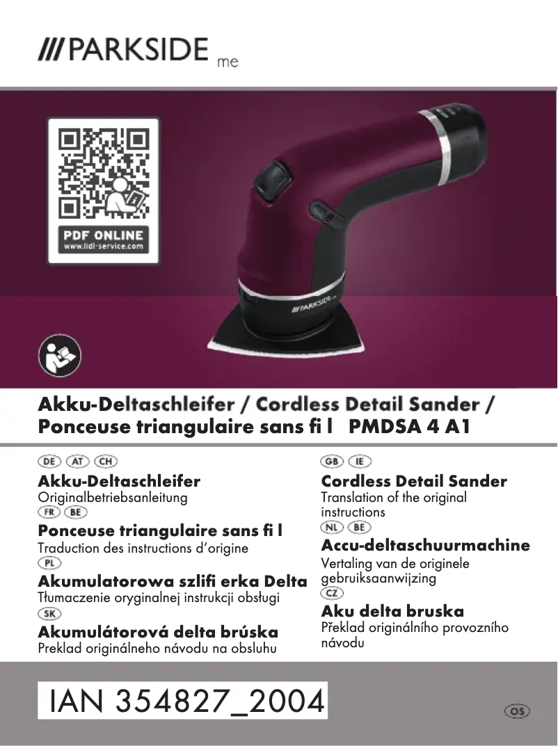 Page 1 de la notice Manuel utilisateur Parkside PMDSA 4 A1