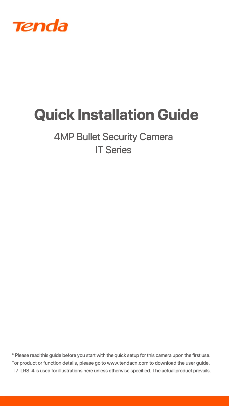 Page 1 de la notice Manuel utilisateur Tenda IT7-LCS