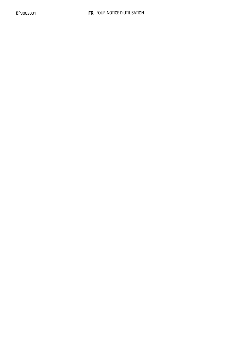 Page 1 de la notice Manuel utilisateur AEG BP3003001M