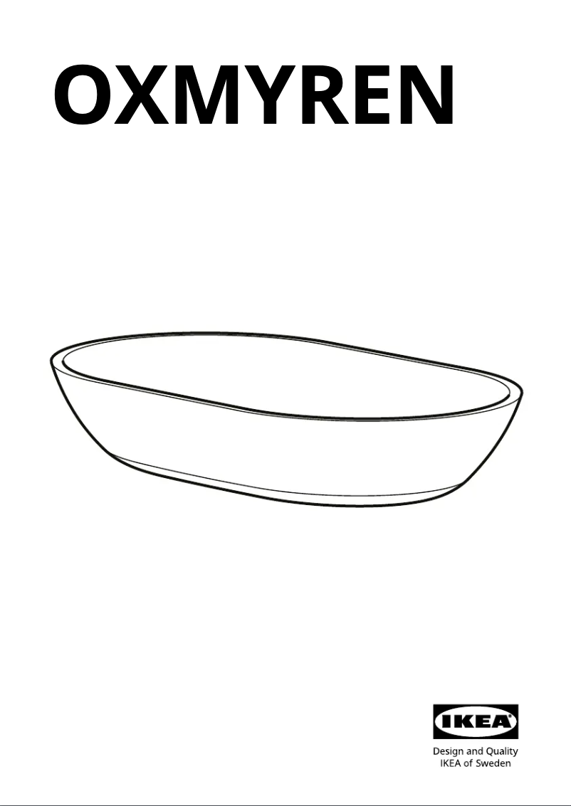 Page 1 de la notice Manuel utilisateur Ikea OXMYREN 504.990.25