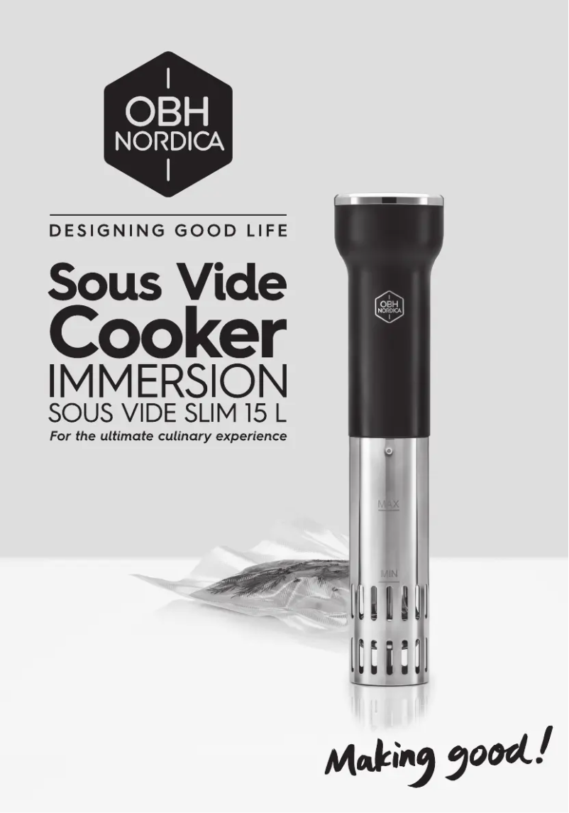 Page 1 de la notice Manuel utilisateur OBH Nordica Immersion 7970