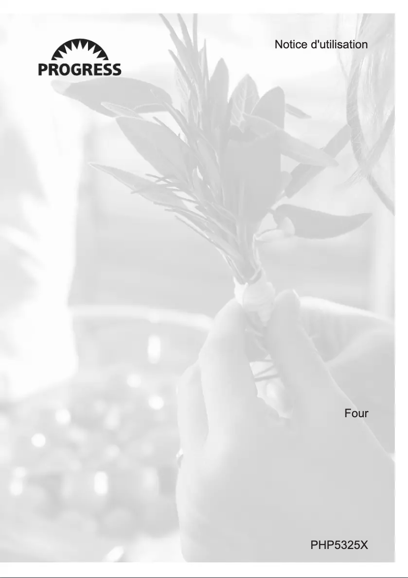 Page 1 de la notice Manuel utilisateur Progress PHP5325X