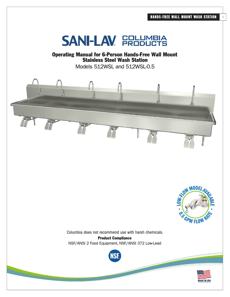 Página 1 del manual Manual de usuario Sani-Lav 512WSL