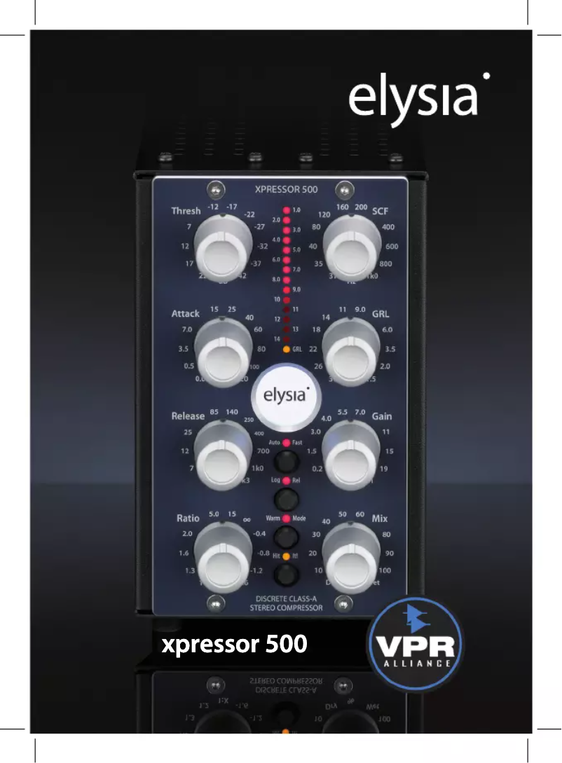 Page 1 de la notice Manuel utilisateur Elysia Xpressor 500