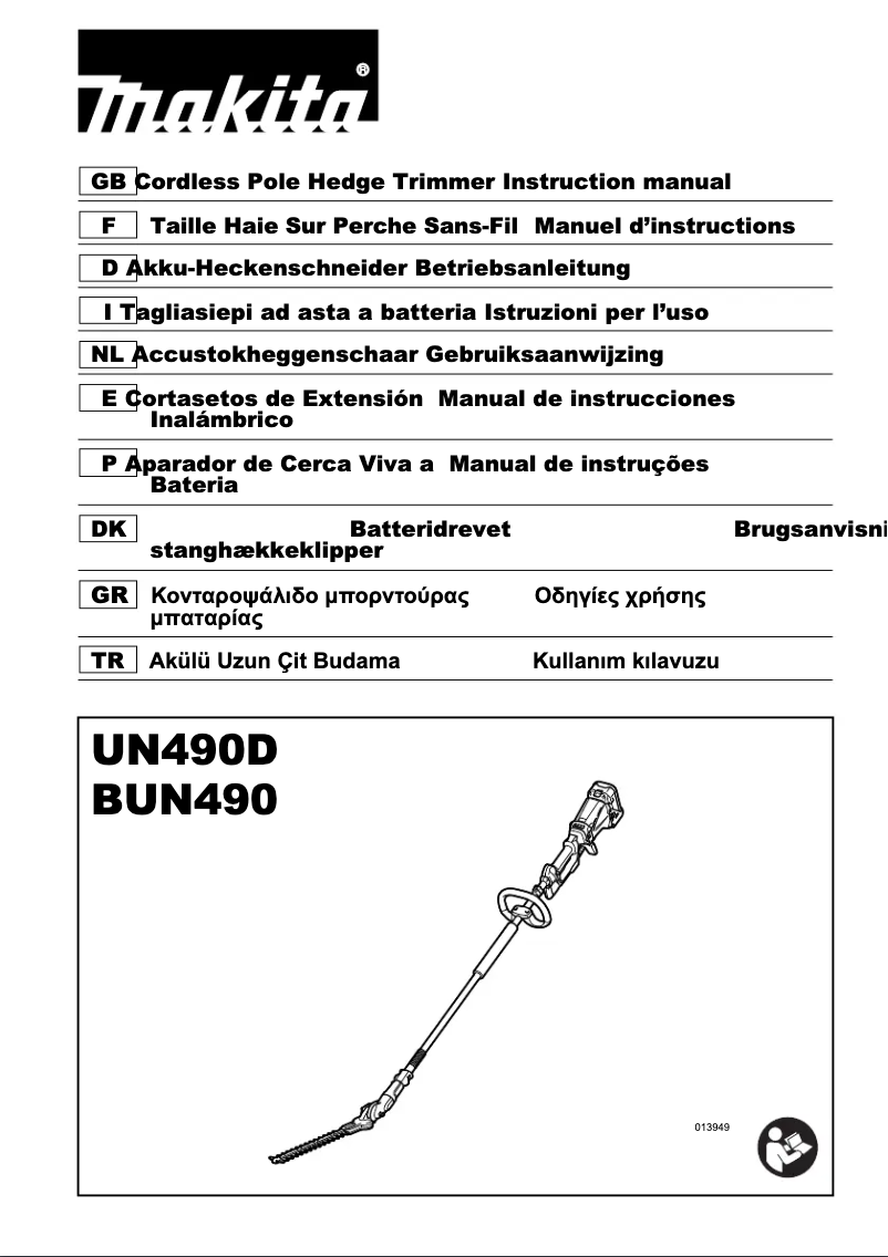 Page 1 de la notice Manuel utilisateur Makita UN490D