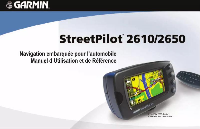 Page 1 de la notice Manuel utilisateur Garmin StreetPilot 2610