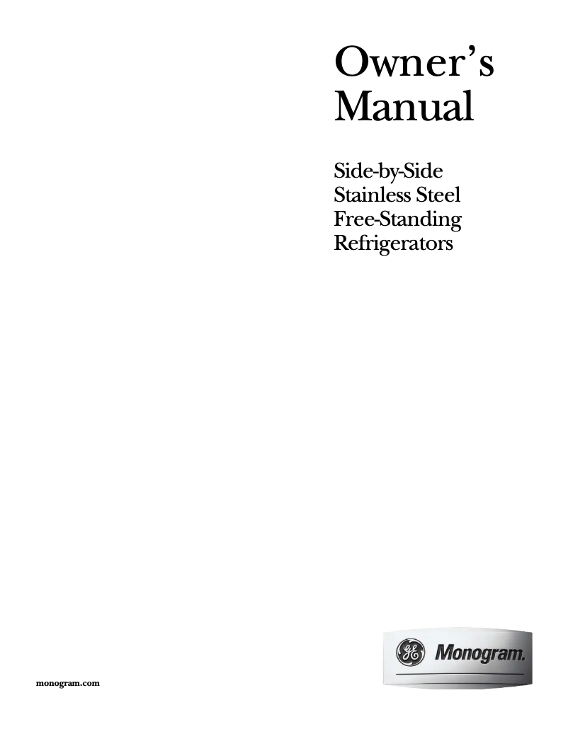 Image de la première page du manuel de l'appareil ZFSB23DRSS