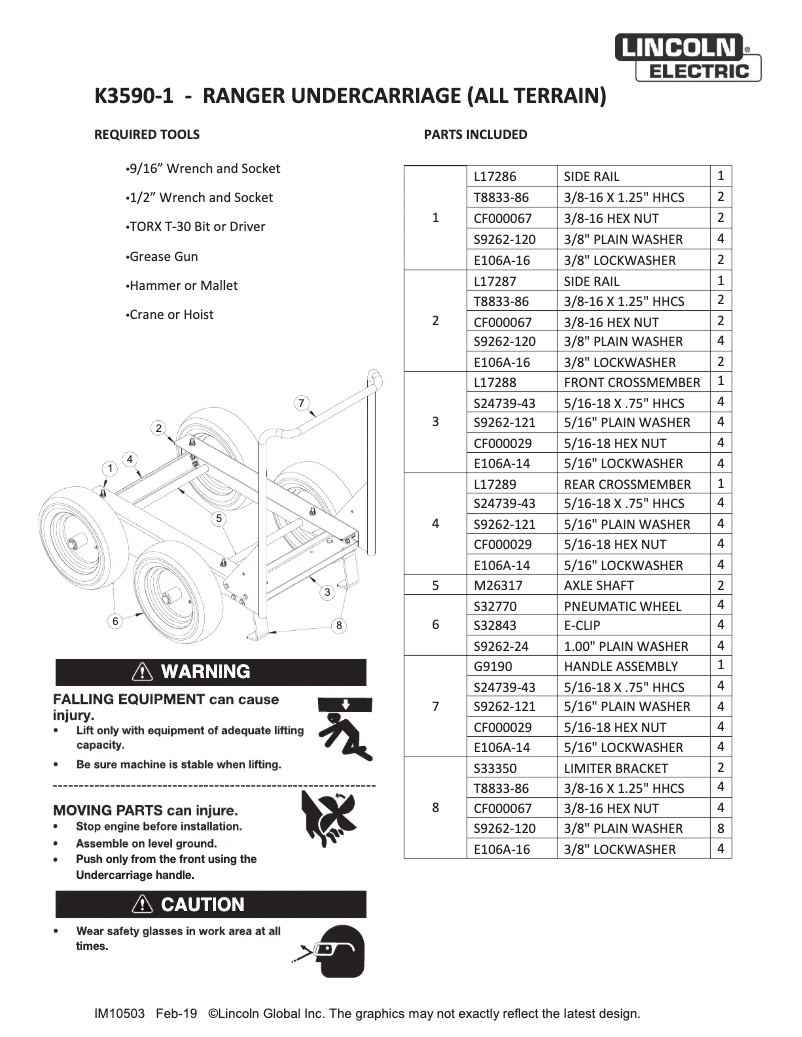 Page 1 de la notice Manuel utilisateur Lincoln Electric K3590-1