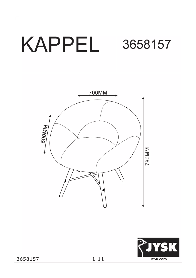 Page 1 of the manual User Manual JYSK Kappel