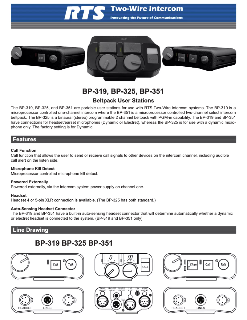 Image de la première page du manuel de l'appareil BP-325