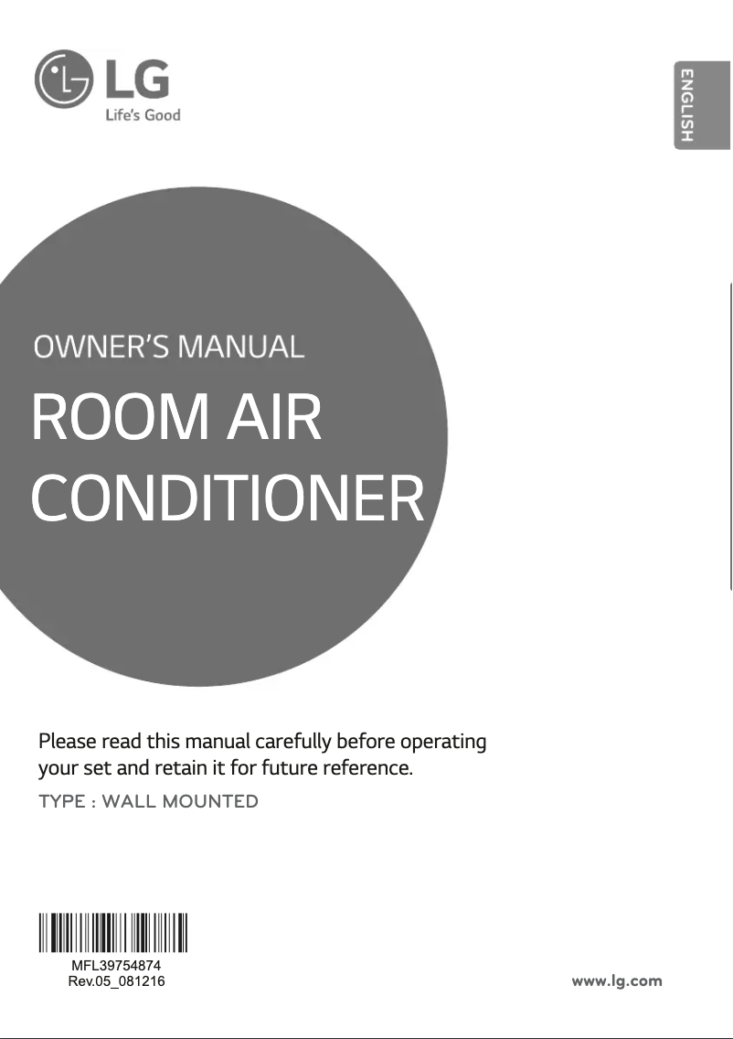 Page 1 of the manual User Manual LG JSUQ12NUXA