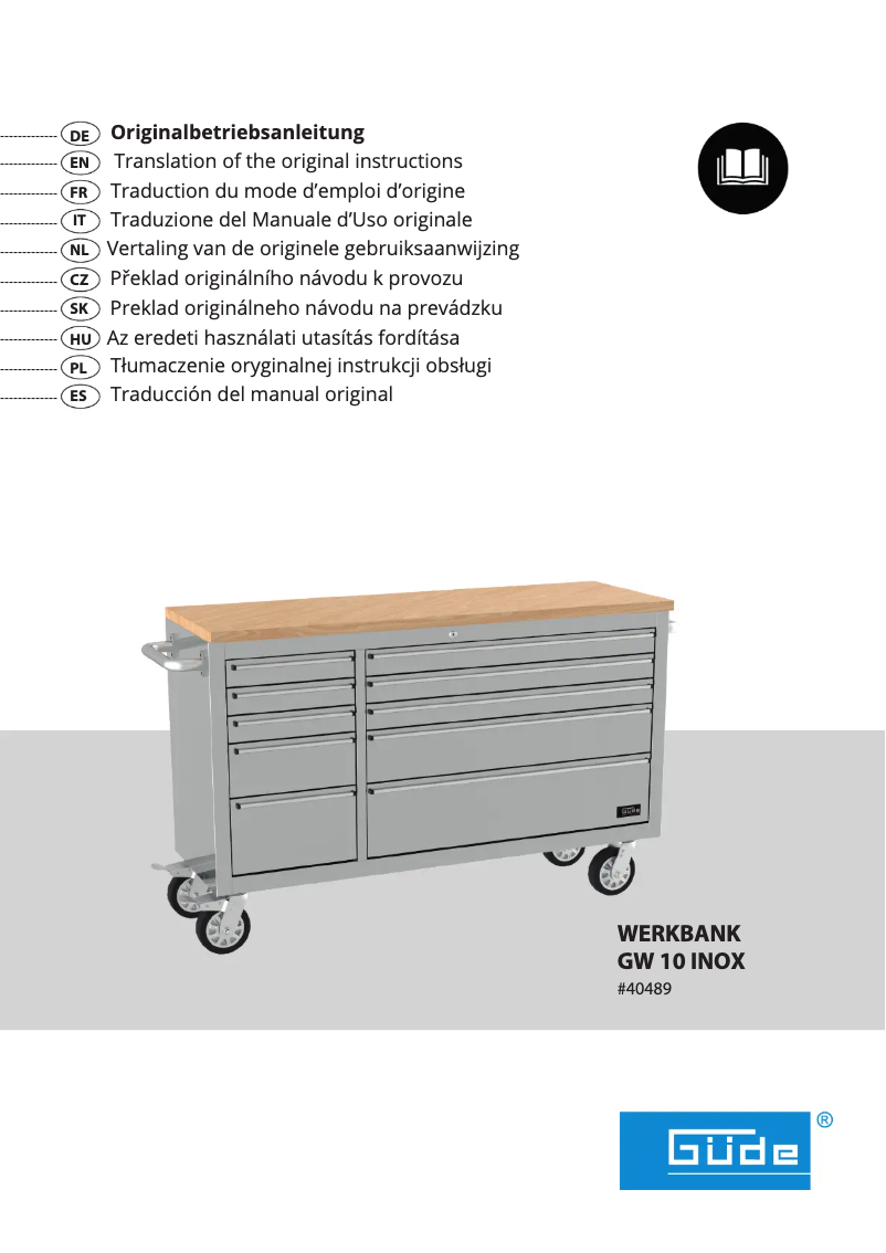 Page 1 de la notice Manuel utilisateur Güde GW 10 INOX