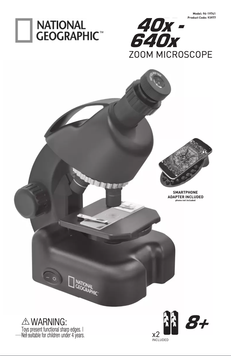 Page 1 de la notice Manuel utilisateur National Geographic Zoom Microscope