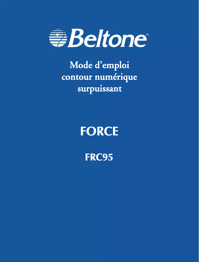 Página 1 del manual Manual de usuario Beltone FRC95 Force