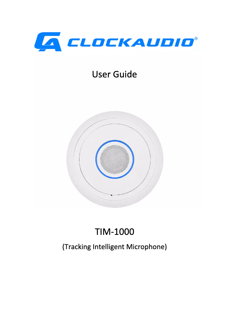 Page 1 de la notice Manuel utilisateur Clockaudio TIM-1000-CM