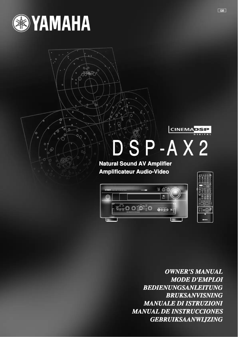 Page 1 of the manual User Manual Yamaha DSP-AX2