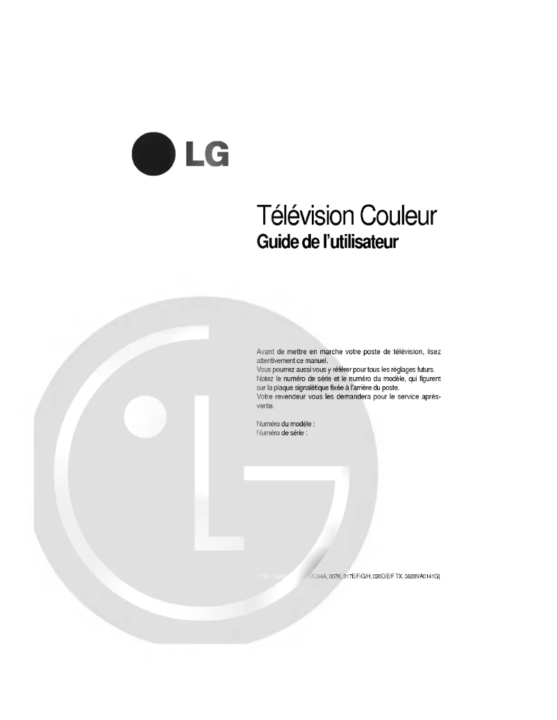 Page 1 of the manual User Manual LG CF-20S10EX
