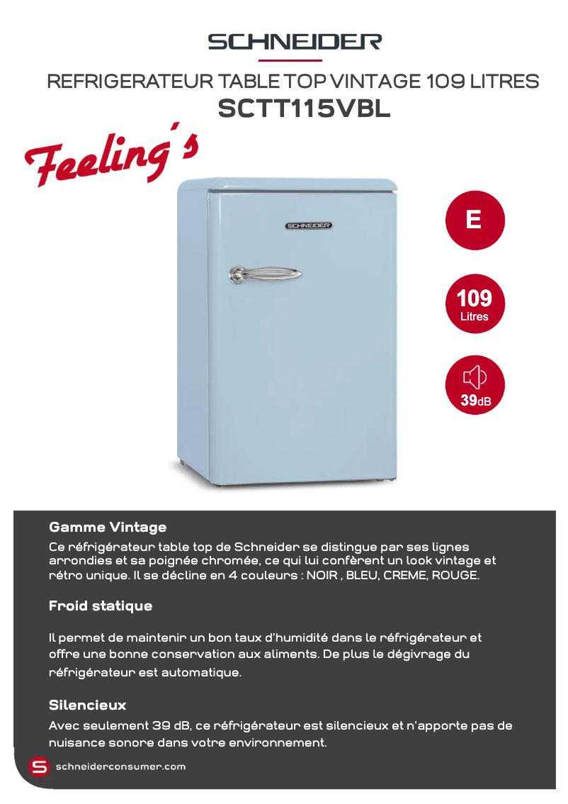 Página 1 del manual Ficha técnica Schneider SCTT115VBL