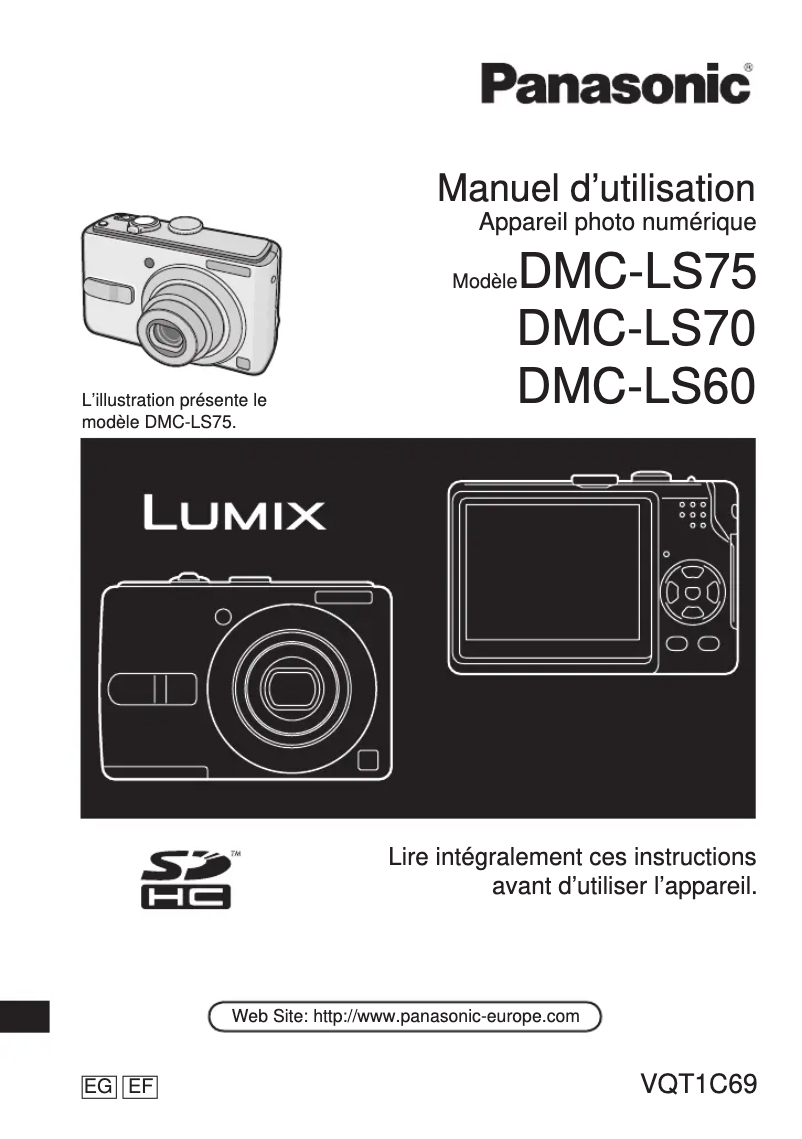 Page 1 de la notice Manuel utilisateur Panasonic Lumix DMC-LS60