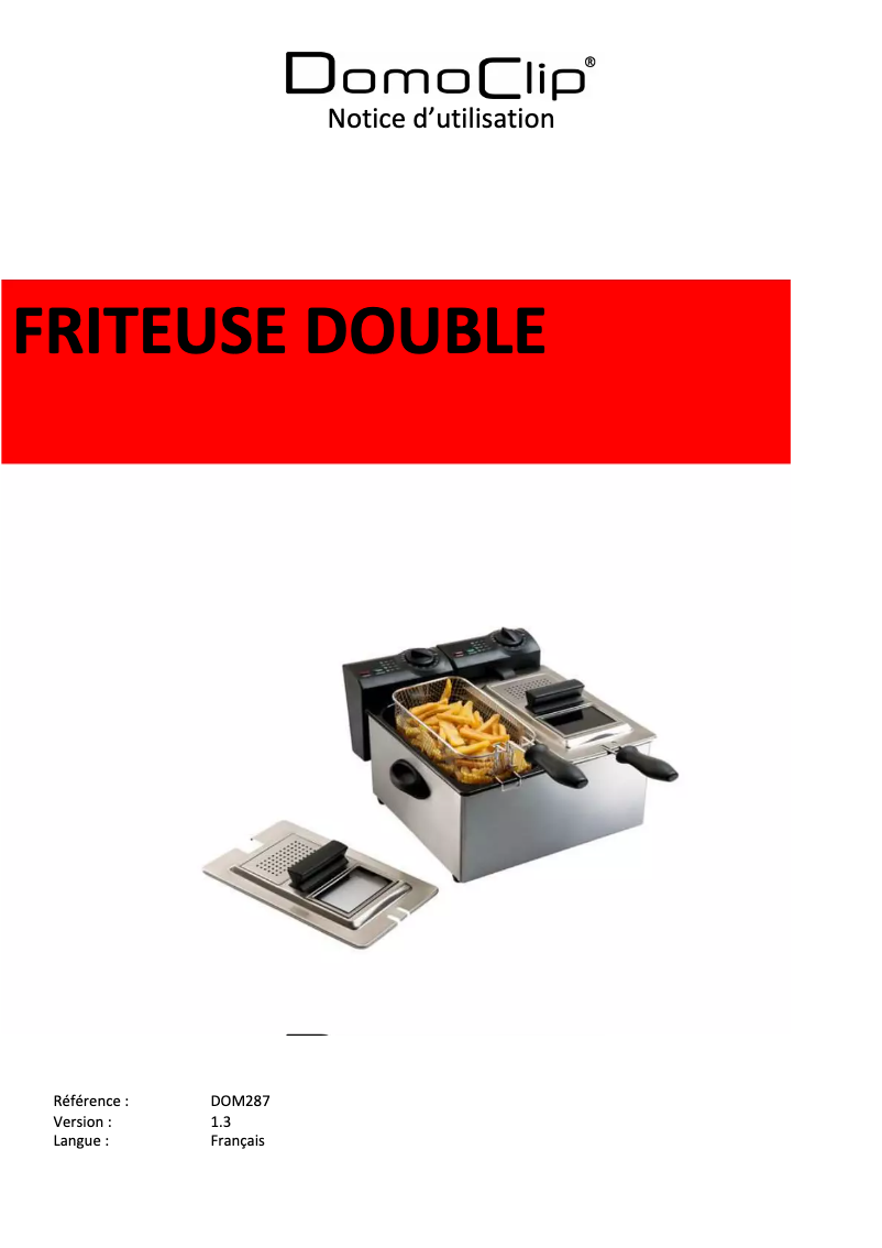 Page 1 de la notice Manuel utilisateur Domoclip DOM287