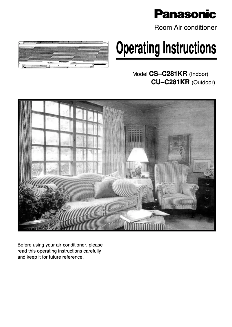 Page 1 de la notice Manuel utilisateur Panasonic CU-C281KR