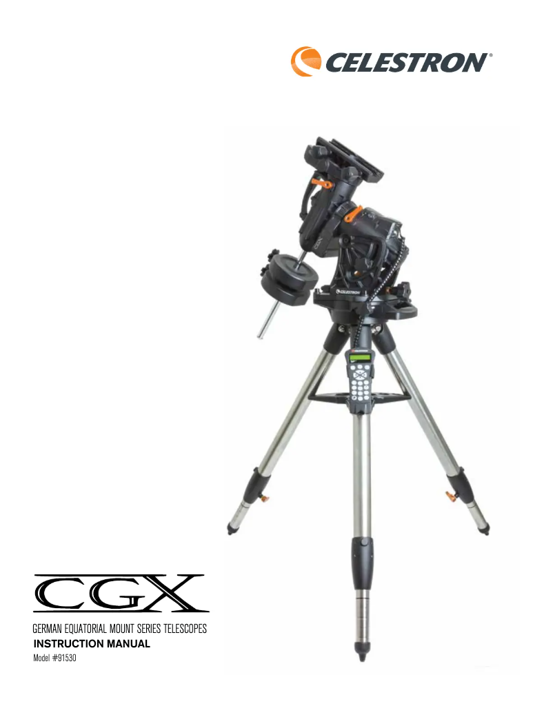 Page 1 de la notice Manuel utilisateur Celestron CGX Equatorial