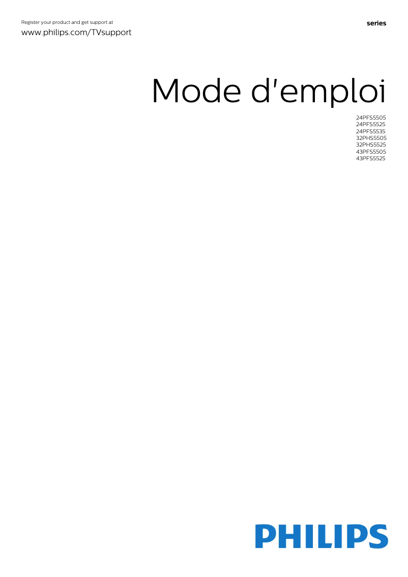 Page 1 of the manual User Manual Philips 32PHS5525