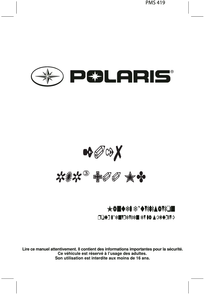 Page 1 de la notice Manuel utilisateur Polaris RZR 900 (2017)