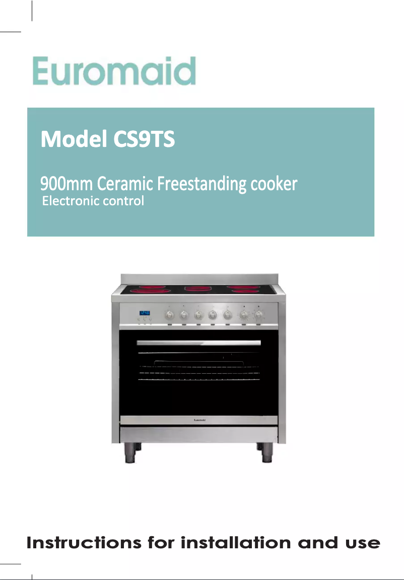 Page 1 de la notice Manuel utilisateur Euromaid CS9TS