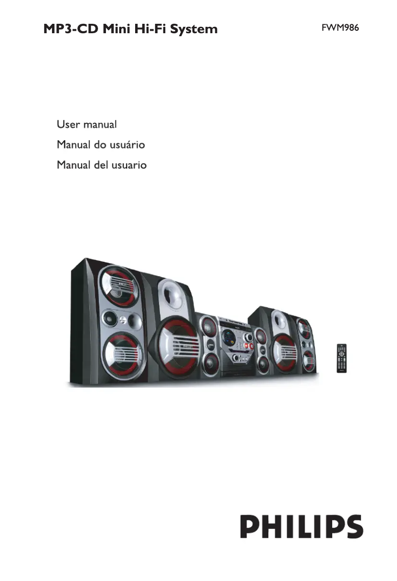 Page 1 of the manual Instruction Manual Philips FWM986