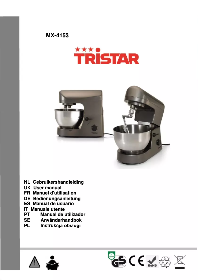 Página 1 del manual Manual de usuario TriStar MX-4153