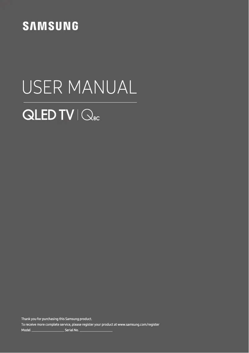 Página 1 del manual Manual de usuario Samsung QLED QE75Q8C