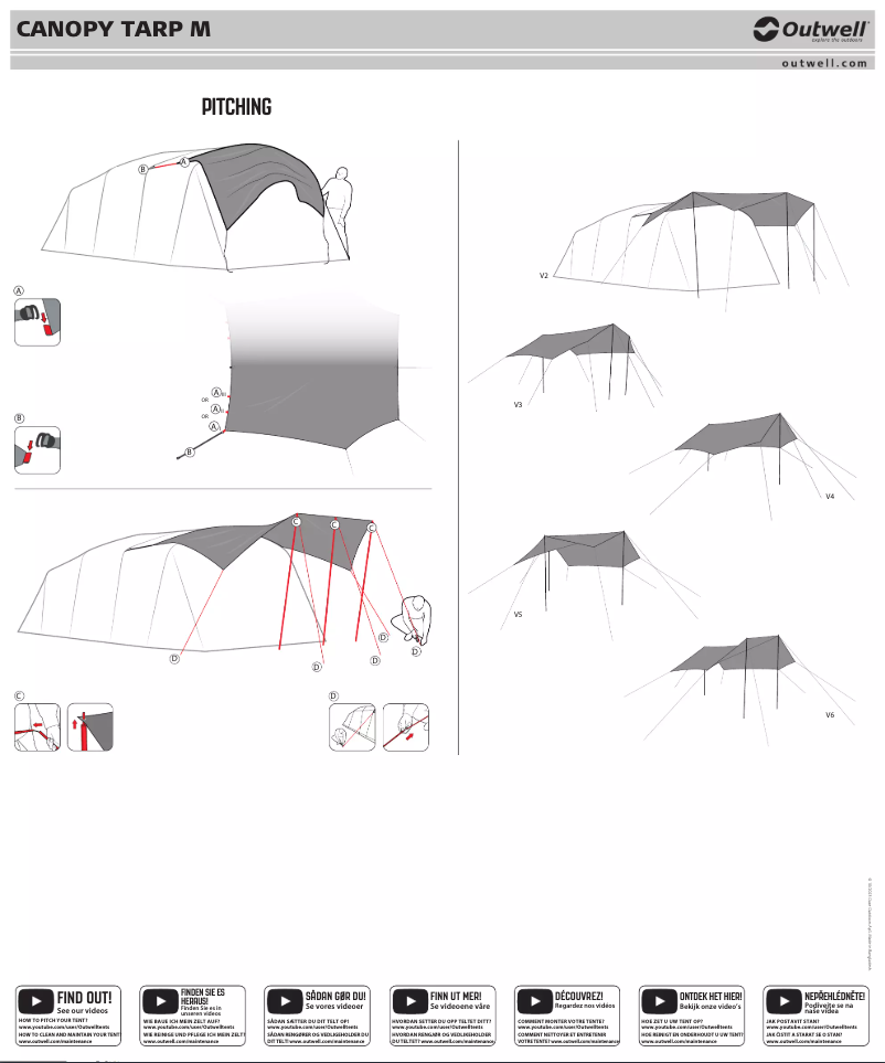 Page 1 de la notice Manuel utilisateur Outwell Canopy Tarp M