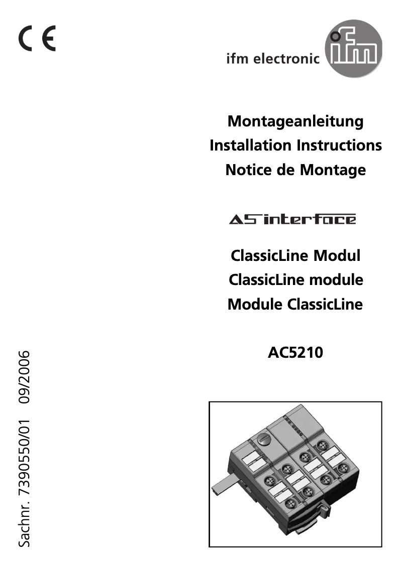 Page 1 de la notice Manuel utilisateur IFM AC5210