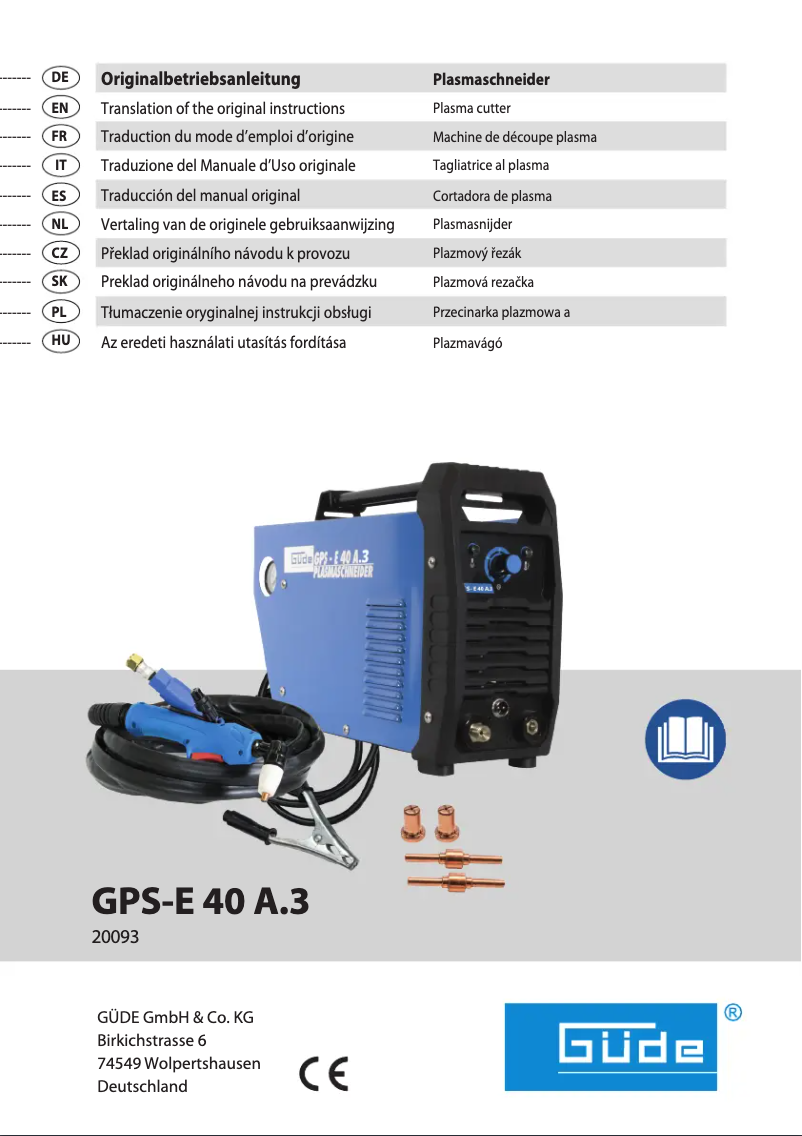Página 1 del manual Manual de usuario Güde GPS-E 40 A.3