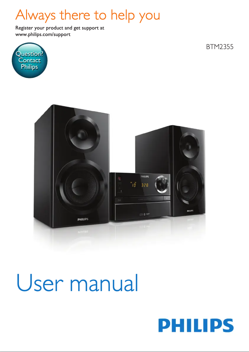 Page 1 de la notice Manuel utilisateur Philips BTM2355