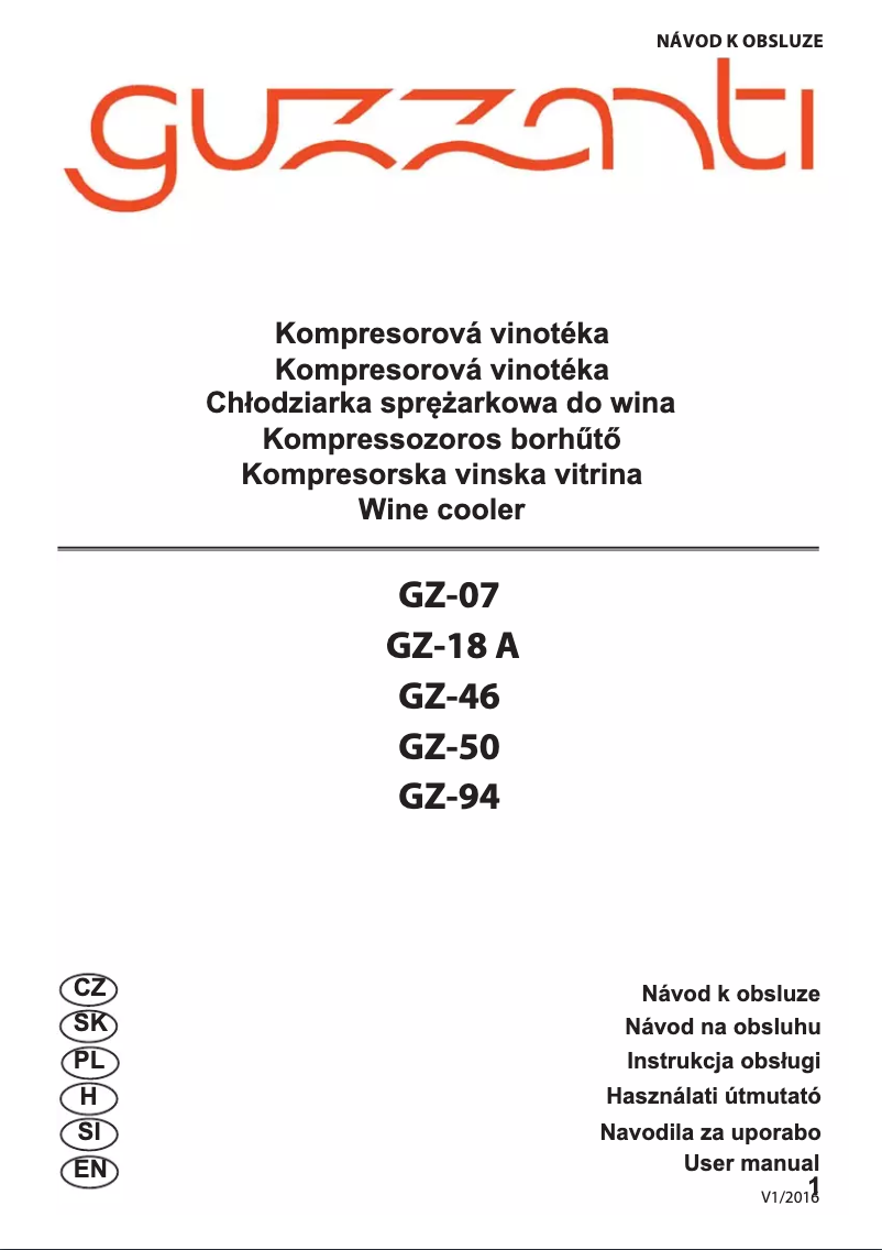 Página 1 del manual Manual de usuario Guzzanti GZ-18A
