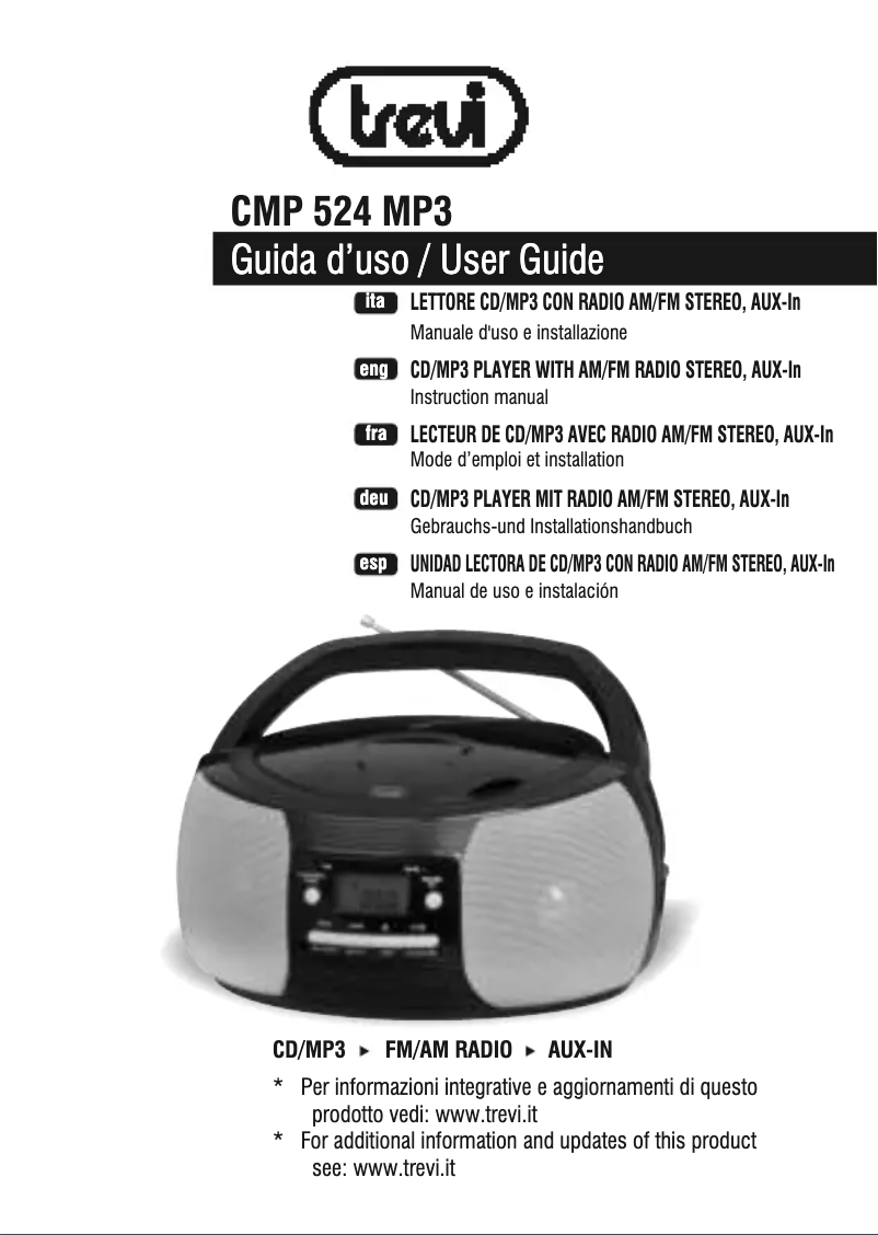 Page 1 de la notice Manuel utilisateur Trevi CMP 524