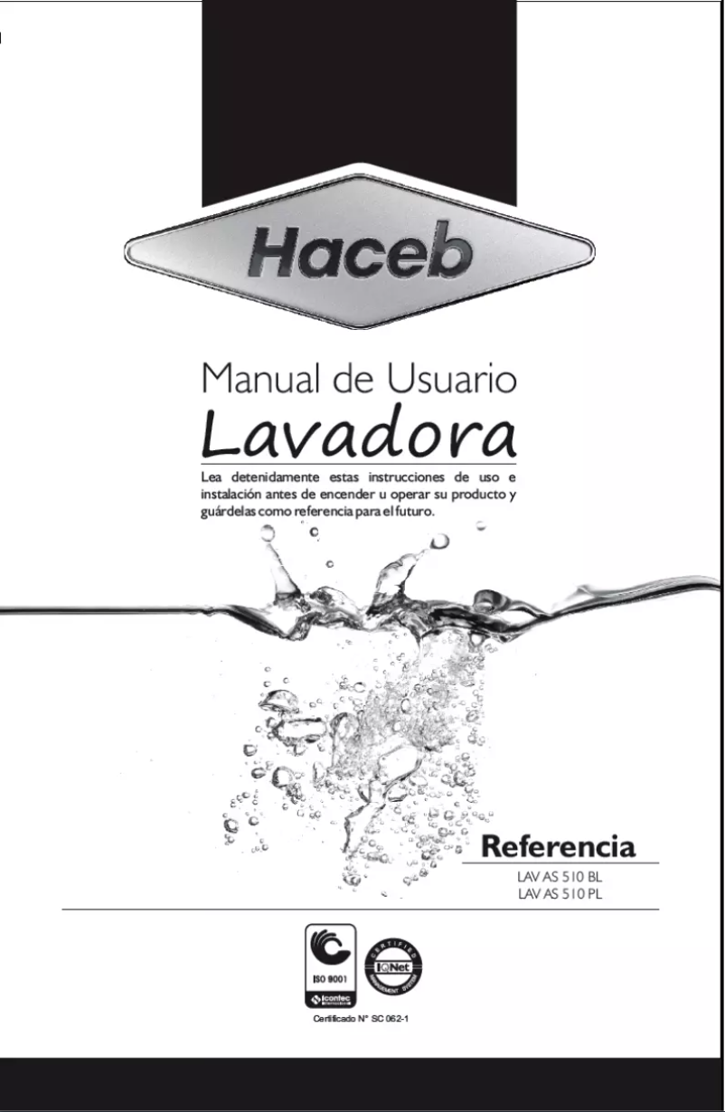 Página 1 del manual Manual de usuario Haceb Assento 510 PL