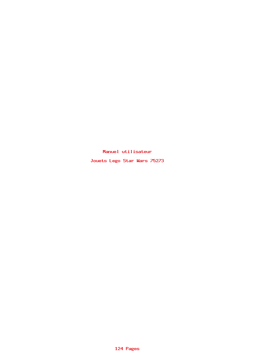 Page 1 de la notice Manuel utilisateur Lego Star Wars 75273