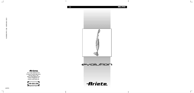 Page 1 of the manual User Manual Ariete 2772/2